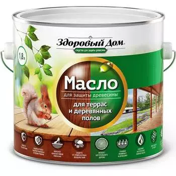 Масло для террас и деревянных полов Здоровый дом Лк-00009556