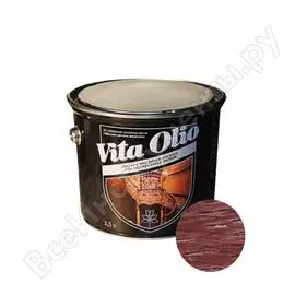 Масло для внутренних работ с твердым воском живая краска vita olio шелк.-мат. махагон 2,5 л 255723