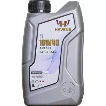 Масло HAVENS 4T SAE 10W40 API SN JASO MA/MA 2 H4T10W40SNMA21