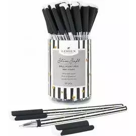 Масляная ручка LOREX Slim Soft B&W.STRAPS LXOPSS-BW2