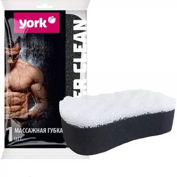 Массажная губка для тела YORK Black & White 011080