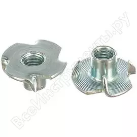 Мебельная врезная гайка МЕТИЗНЫЙ ДВОР M6x9 DIN1624 (100 шт.) 4607159067852