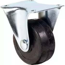 Мебельное колесо А5 из твердой резины, 38 мм площадка, неповоротная 1000146