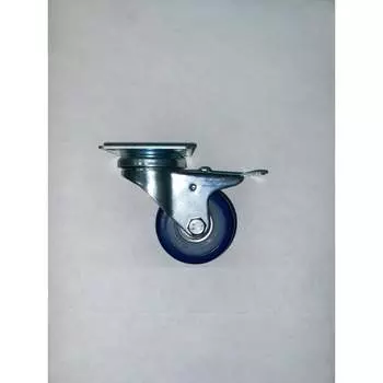 Мебельное колесо TOR SCvb 25 синее 50 мм площадка, тормоз, поливинилхлорид, полипропиленовый обод, подшипник 1027149