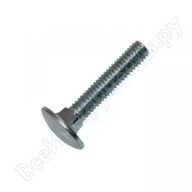 Мебельный болт МЕТИЗНЫЙ ДВОР 6x16, DIN 603, 100 шт. 4690441037794