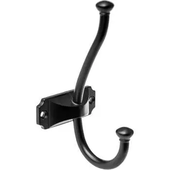 Мебельный двухрожковый крючок Kerron KR 0420 BL