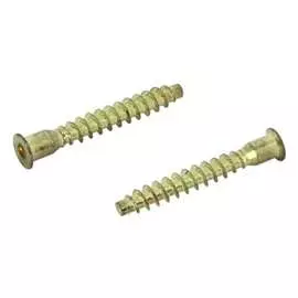 Мебельный латунированный шуруп-стяжка ЦКИ