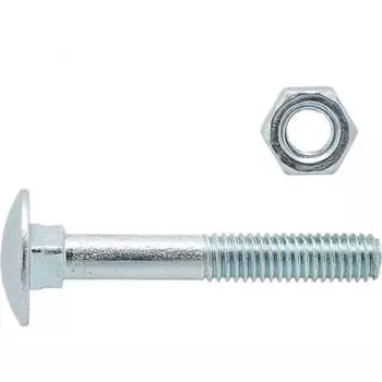 Мебельный оцинкованный болт Невский Крепеж М6x80, DIN603, 6 шт. 801061