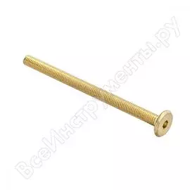 Мебельный плоский латунированный винт ELEMENT М6x90мм (25 шт.) 307410