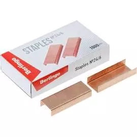 Медные скобы для степлера Berlingo №24/6 1000 шт SH610
