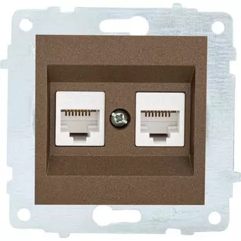 Механизм 2-местной компьютерной розетки OVIVO RJ45 600-000319-230