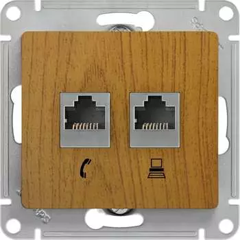 Механизм двойной розетки Systeme Electric Glossa GSL000585