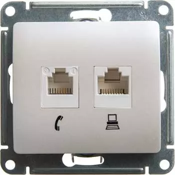 Механизм двойной розетки Systeme Electric Glossa GSL000685