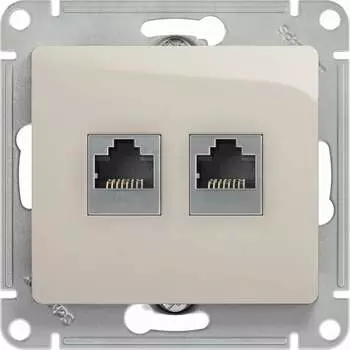 Механизм двойной розетки Systeme Electric Glossa GSL000985