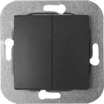 Механизм двухклавишного выключателя BYLECTRICA УЮТ С510-551 графит