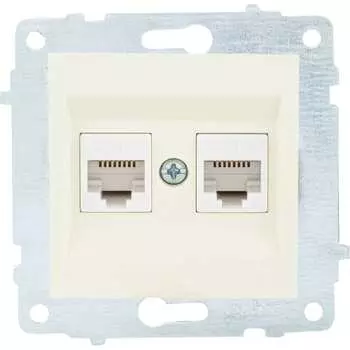 Механизм компьютерной 2-местной розетки rj45 OVIVO CAT6 600-000302-230