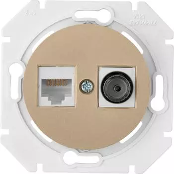 Механизм компьютерной розетки BYLECTRICA ПРОВАНС ТК-6351 шампань