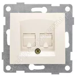 Двойной механизм компьютерной розетки GUSI Electric Bravo С10К2-003