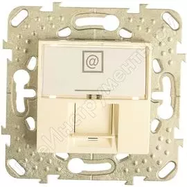 Механизм компьютерной розетки schneider electric 1-м rj45 unica бежевая sche mgu5.421.25zd