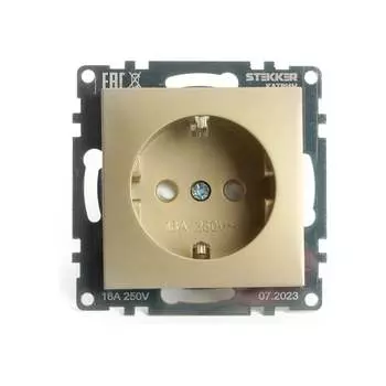 Механизм одноместной розетки STEKKER катрин 49224