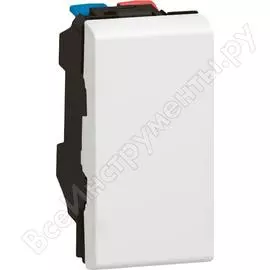 Механизм переключателя legrand mosaic new 1-клавишный сп 1 модуль белый leg 077001