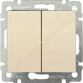 Двухклавишный механизм переключателя Legrand Valena 774308