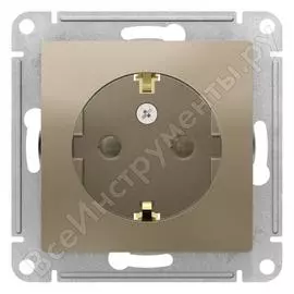 Одноместная розетка Systeme Electric СП ATLAS DESIGN ATN000545