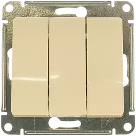 Трехклавишный механизм выключатель Systeme Electric GLOSSA GSL000231
