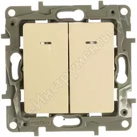 Двухклавишный выключатель Legrand Etika 672304 1066878