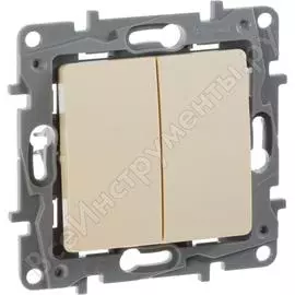 Двухклавишный механизм выключателя Legrand Etika 672302