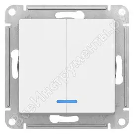Двухклавишный выключатель Systeme Electric ATLAS DESIGN ATN000153