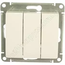 Трехклавишный механизм выключателя Systeme Electric GLOSSA GSL000131