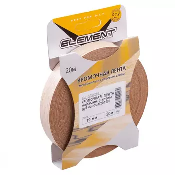 Меламиновая кромочная лента ELEMENT с клеем 19мм дуб сонома 20 м 275930