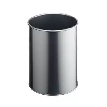 Металлическая круглая мусорная корзина Durable