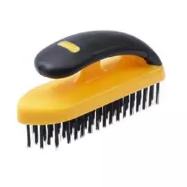 Металлическая щетка tundra ручная pro, широкая, закаленная проволока, 2к рукоятка, 5-рядная 3593376