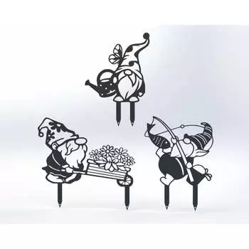 Металлические фигурки садовые ООО Металекс Гномики" 115066