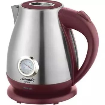 Металлический электрический чайник Atlanta ATH-2438 bordo