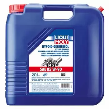 Минеральное трансмиссионное масло LIQUI MOLY Hypoid-Getrieb. 85W-90 GL-5 1047