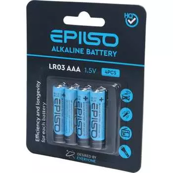 Мизинчиковые элементы питания Epilso lr03/aaa EPB-LR03-4BC