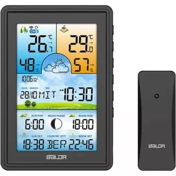 Многофункциональная беспроводная метеостанция BALDR B0360WST2H2PR-V2-BLACK