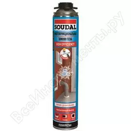 Многофункциональная зимняя пистолетная монтажная пена Soudal