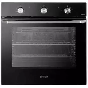 Многофункциональный электрический духовой шкаф DeLonghi nsm 7nl ppp rus, 60 см, черный, конвекция, гриль, booster, поддержка паром, телескопические направля К000000000135