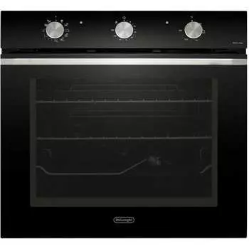 Многофункциональный электрический духовой шкаф DeLonghi nsm 7 nl rf rus, 60 см, черный, конвекция, гриль, booster, поддержка паром, телескопические направля К000000000137