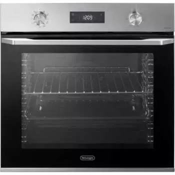 Многофункциональный электрический духовой шкаф DeLonghi nsm 11 xl rf rus, 60 см, черный, конвекция, гриль, booster, поддержка паром, телескопические направл К000000000131