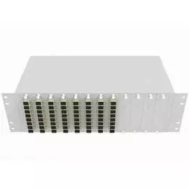 Многомодовый оптический укомплектованный стоечный кросс TopLan КРС-Top-3U-64SC/U-OM2-GY