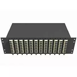 Многомодовый оптический укомплектованный стоечный кросс TopLan КРС-Top-3U-96SC/U-OM2-BK