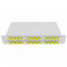 Многомодовый оптический укомплектованный стоечный кросс TopLan КРС-Top-2U-48ST/U-OM2-GY