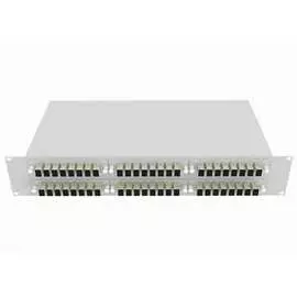 Многомодовый оптический укомплектованный стоечный кросс TopLan КРС-Top-2U-48SC/U-OM2-GY