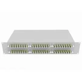 Многомодовый оптический укомплектованный стоечный кросс TopLan КРС-Top-2U-96LC/U-OM2-GY