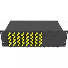 Многомодовый оптический укомплектованный стоечный кросс TopLan КРС-Top-3U-64ST/U-OM2-BK